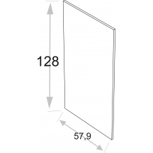 Bok nakładany 57,9 x 128 cm do typu frontu P.. KAMMONO Szkic