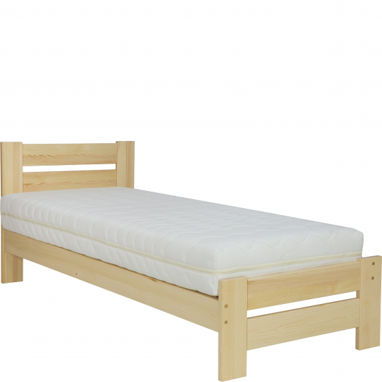 Łóżko drewniane sosnowe hotelowe 90 x 200 LK159 Prawe Podstawowe