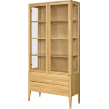 Witryna drewniana dębowa KW339 RETRO DĄB Podstawowe