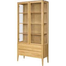 Witryna drewniana dębowa KW339 RETRO DĄB Podstawowe