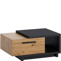 Ława IN-04 Dąb Artisan / Czarny INES Podstawowe