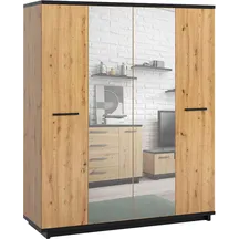 Szafa IN-10 Dąb Artisan / Czarny INES Podstawowe