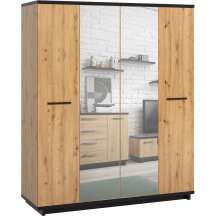 Szafa IN-10 Dąb Artisan / Czarny INES Podstawowe