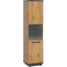 Witryna IN-11 Dąb Artisan / Czarny INES Podstawowe