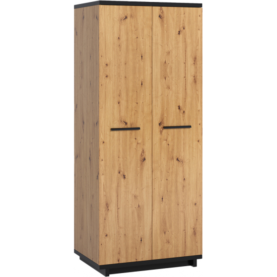 Szafa IN-09 Dąb Artisan / Czarny INES Podstawowe