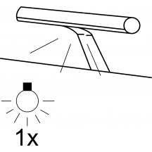 Lampka LED na szafę 1 pkt ACS-04 Szkic
