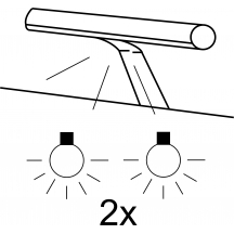 Lampka LED na szafę 2 pkt ACS-05 Szkic