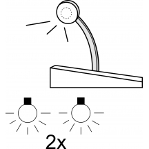 Lampka LED do łóżka 2 pkt ACS-09 Szkic (1)