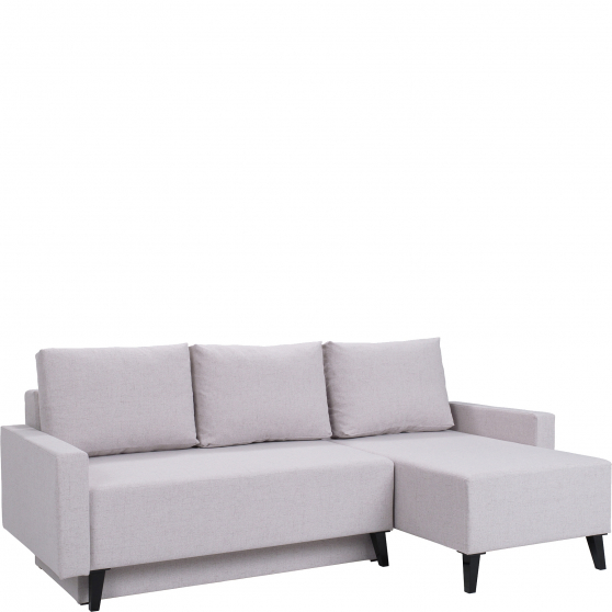 Narożnik z funkcją spania i pojemnikiem OVIEDO GLOSS Prawy Podstawowe