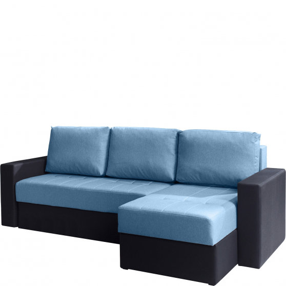 Narożnik z funkcją spania i pojemnikiem CALABRINI Prawy Podstawowe (1)