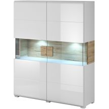 Komoda wysoka 2-drzwiowa Biały Połysk / San Remo 2494DW42 TYP-42 TOLEDO Podstawowe