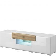 Mała szafka RTV pod telewizor Biały Połysk / San Remo 2494DW41 TYP-41 TOLEDO Podstawowe