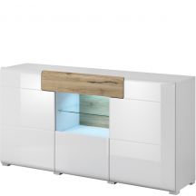 Komoda z wnęką 3-drzwiowa Biały Połysk / San Remo 2494DW26 TYP-26 TOLEDO Podstawowe