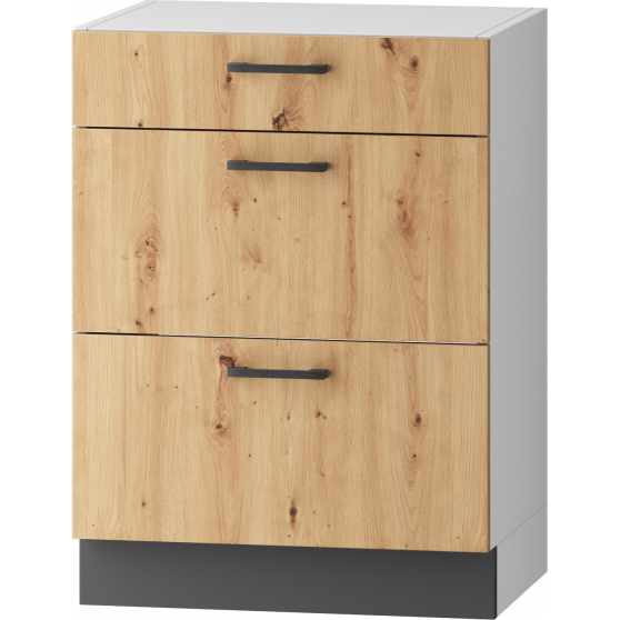 Szafka dolna stojąca 3 szuflady D60S/3 CLARA Podstawowe (1)