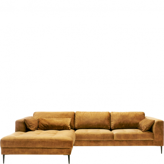 Narożnik z funkcją spania i pojemnikiem REC/BK-2DL LUZI Musztardowy LUZI Podstawowe