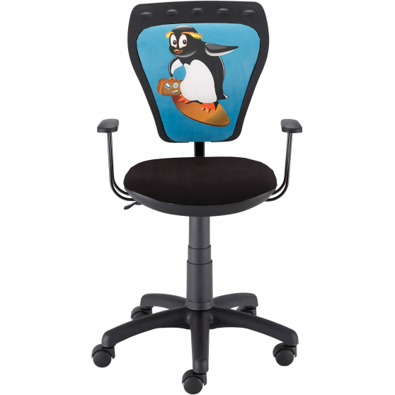Fotel obrotowy dziecięcy MINISTYLE BLACK PINGWIN Podstawowe