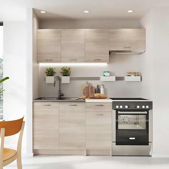 Zestaw mebli kuchennych 1,2/1,8 Dąb Sonoma MELA Podstawowe