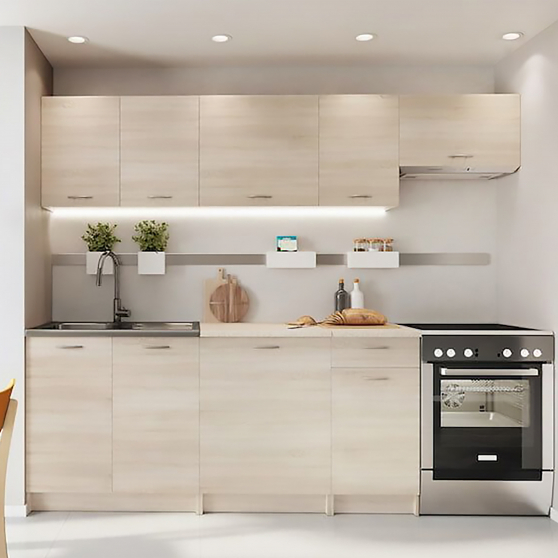 Zestaw mebli kuchennych 1,8/2,4 Dąb Sonoma MELA Podstawowe