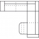 Narożnik z funkcją spania i z relaksem manualnym 1 recliner 2,5FL-E-2RFman(1rf)P URBANO Szkic
