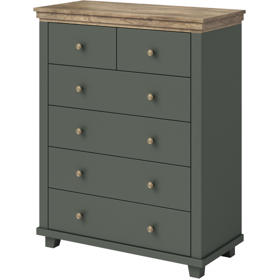 Komoda wysoka 6 szuflad 24ZRJU45 TYP-45 EVORA SYPIALNIA Podstawowe
