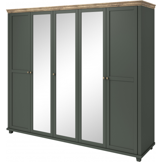 Szafa 5 drzwi z lustrami 246 cm 24ZRJU21 TYP-21 EVORA SYPIALNIA Podstawowe