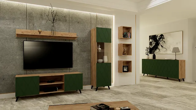 Restol Diverse dąb craft zielony front FR5