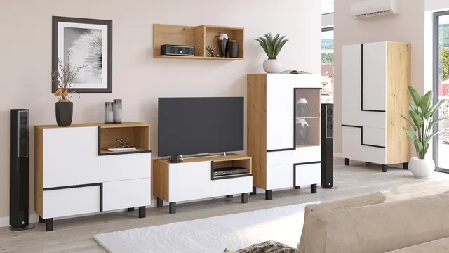 MebloCross Lars salon dąb artisan biały