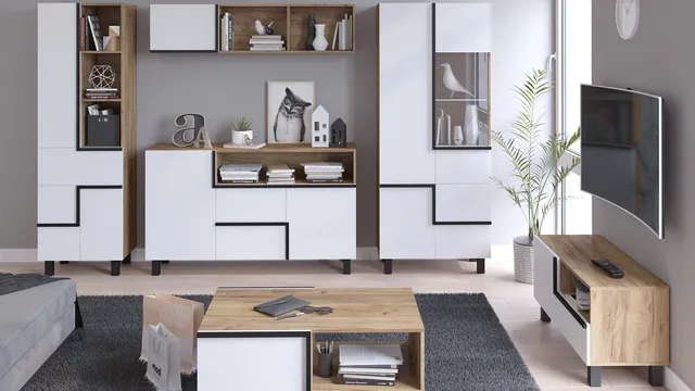 MebloCross Lars salon craft złoty biały