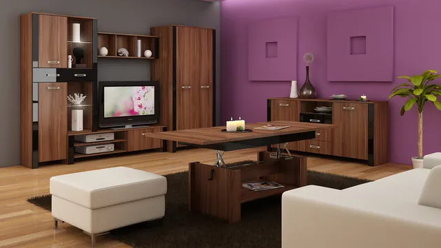 MebloCross Hugo salon śliwa czarny połysk