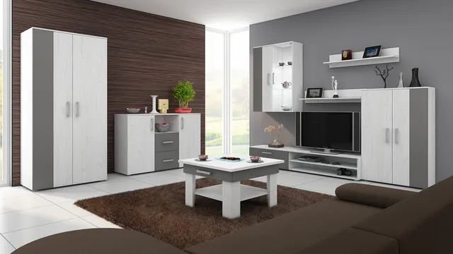 MebloCross Stella salon craft biały grafit