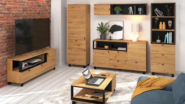MebloCross Vegas dąb artisan czarny