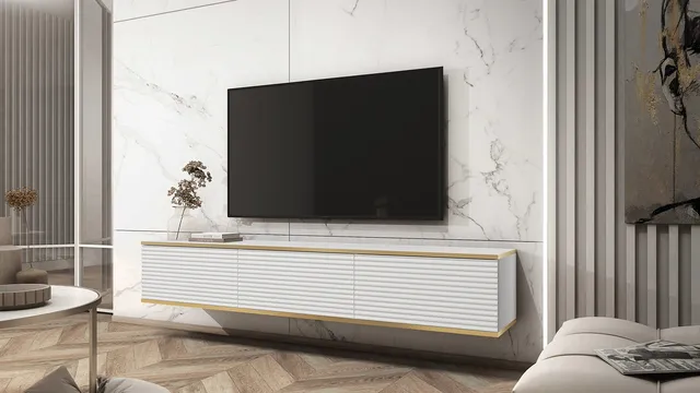 Piaski Meble Oro RTV175 MDF Biały